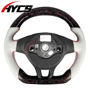 Volante in Fibra di Carbonio LED Personalizzato per Volkswagen Mk7 <span class=keywords><strong>Golf</strong></span> GTI <span class=keywords><strong>TSI</strong></span> R Tiguan Passat B8 R-Line GT TDI Jetta GLI Polo - Product Image 4