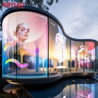 Film transparent flexible à 85 % de transparence, écran holographique auto-adhésif pour vitrine de centre commercial, affichage LED sur verre