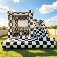 Structure gonflable de jeu extérieure pour Halloween, château gonflable noir