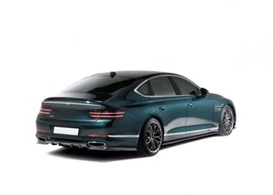 ชุดแต่งรอบคันสไตล์คาร์บอนไฟเบอร์แบบติดตั้งเอง สำหรับ Genesis G80 ปี 2021-2022 ประกอบด้วยลิ้นหน้า สเกิร์ตข้าง ดิฟฟิวเซอร์ สปอยเลอร์ กันชนหน้า อัพเกรด - Product Image 4