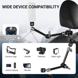 Soporte para Cámara de Reposacabezas de Coche YUANYUJINGMI, Brazo Mágico Giratorio de 360 Grados, Soporte Metálico Duradero de Alta Calidad, Compatible con <span class=keywords><strong>iPhone</strong></span> para Conductor - Product Image 5