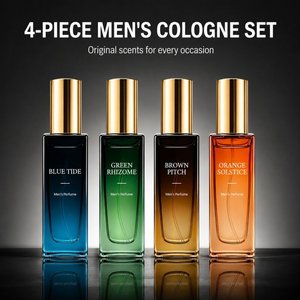 Boîte cadeau noire mate avec couvercle doré pour parfum masculin - Parfum de luxe pour cadeau - Product Image 1