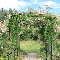 Arche métallique antirouille durable et écologique de 7 pieds pour jardin, pergola, treillis et plantes grimpantes
