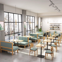 Prix d'usine – Ensemble de mobilier de restaurant moderne en bois avec table, chaises et banquette en mousse haute densité pour hôtels, cafés et salons de thé