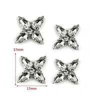 Meilleures ventes : Applique thermocollante en strass et cristaux, motif fleur en verre avec griffes, pour vêtements DIY et robes de mariée