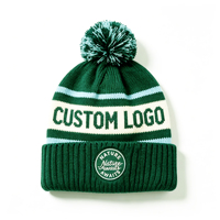 Bonnet d'hiver tricoté de créateur avec logo brodé, bonnet de sport à pompon, toque de golf, bonnet personnalisé à pompon, camouflage, nœuds