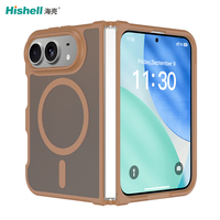 Prix d'usine OEM ODM, logo personnalisé, étui de téléphone portable pliable mat antichoc de luxe avec aimant pour iPhone Duo Fold