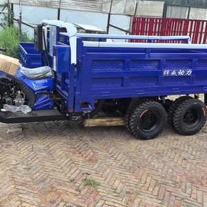 Motocicleta de gasolina de 9 ruedas y 300 cc, compatible con plataforma de carga agrícola personalizada, motocicleta de cinco ruedas con volteo doble. - Product Image 5