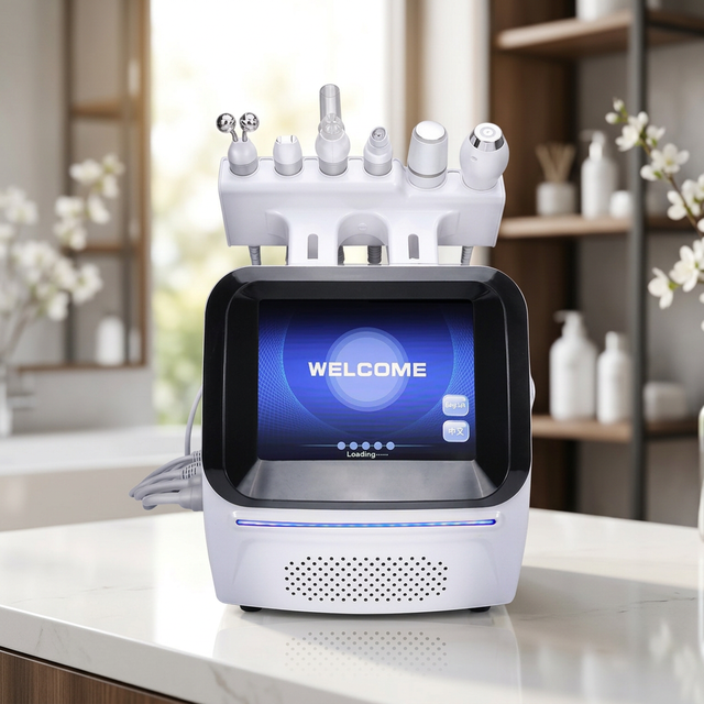 Salon-Grade EMS Hydra Beauty Device with V-Face Lifting and Microcurrent for Facial Cleaning Firming Contouring Beauty Equipment