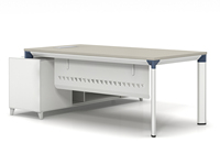 Scrivania Ergonomica Commerciale per Manager, Resistente all'Usura e Anticorrosione, Grande Postazione di Lavoro Direzionale, Tavolo da Riunione in Metallo per Dirigenti