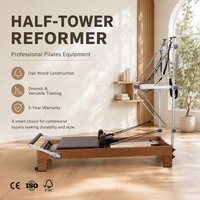 Reformer demi-tour en bois de noyer certifié CE pour studio de Pilates commercial, entraînement de force, machine de Pilates Reformer haut de gamme