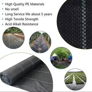 PP Woven Membrane Ground Cover Anti Grass Weed Control Cloth Blocker Mulch Film Landscape Fabric Barrier Weed Mat