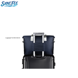 Özel Logo A5 katlanabilir seyahat çantası-A5 kat ile 250D ızgara Polyester suya dayanıklı - Product Image 4