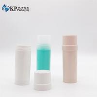 Prix d'usine – Contenant vide rond de 60 ml en PP blanc sérigraphié, marque KP, pour déodorant en stick ou nettoyant visage