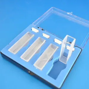 Fluorescence Optical Glass Cuvette Cells Glass Quartz Cuvette For Spectrophotometer With Stoppers