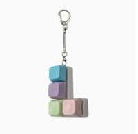 Jouet sensoriel anti-stress ultra-doux en silicone en forme de mini cube de tofu, portable pour adultes, fabriqué à Qingdao