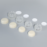 Petit récipient cosmétique en verre 15g 20g 30g 50g Pot en verre vide rond givré à large ouverture pour lotion crème pour les yeux