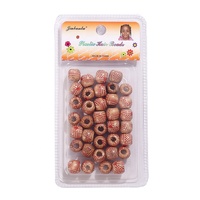 Perles de Cheveux en Bois en Gros pour Tresses Synthétiques Accessoires de Décoration Bijoux pour Tresses d'Enfants Anneaux de Cheveux Dorés