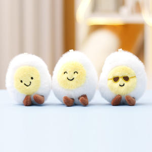 <span class=keywords><strong>Funny</strong></span> Egg komik yumurta peluş oyuncak anahtarlık karikatür yumurta yumuşak dolması bebek dolması peluş sevimli oyuncak vinçler pençe makinesi çocuklar için - Product Image 1
