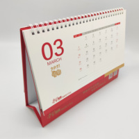 Calendrier de bureau Triangle personnalisé de haute qualité imprimé Logo calendrier mural horloge de Table utiliser du papier de l'usine d'impression