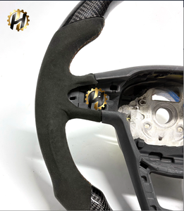 Volante Deportivo Cobra MK3 para Seat <span class=keywords><strong>Cupra</strong></span> Ateca, de Fibra de Carbono, con 3 Radios, 35 mm de Diámetro, Agarre PU, Ajuste Personalizado - Product Image 5