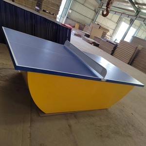 โต๊ะปิงปองกลางแจ้ง หน้าโต๊ะเหล็ก ทนทานต่อสภาพอากาศ แบบตั้งพื้น สำหรับความบันเทิงกลางแจ้ง - Product Image 1