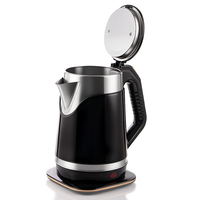 Bouilloire électrique RAF R.7433 en acier inoxydable 1500W 2,5L, ébullition rapide, arrêt automatique, voyant lumineux, base pivotante à 360° pour la maison et la cuisine