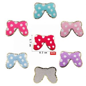 Factory Cheap Fast Delivery Iron on /self Adhesive Chenille Mouse Ear Butterfly Patch for Clothing Hat Bag Decoration - Product Image 4