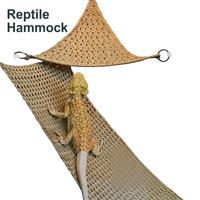 Hamac triangulaire pour lézards en corde de coton tressée à la main avec ventouses puissantes, lit durable et respirant pour dragons barbus, hamac pour reptiles