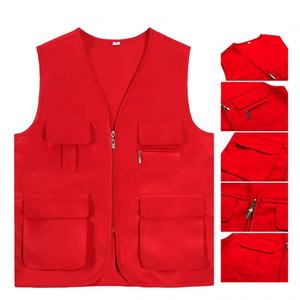Gilet en coton multi-poches pour hommes, gilet décontracté pour escalade, pêche, randonnée, journaliste, photographie, camping - Product Image 4