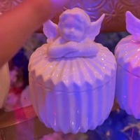 Novel Boho Offre Spéciale boîtes à bijoux en céramique brillante écologiques avec boîte à bibelots en porcelaine à fleurs faite à la main artisanat et cadeau décor moderne
