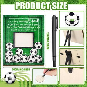 Cadre <span class=keywords><strong>photo</strong></span> <span class=keywords><strong>de</strong></span> football en bois <span class=keywords><strong>de</strong></span> sciure fait main, couleur intégrale, moderne, cadeau pour entraîneur, remerciement <span class=keywords><strong>de</strong></span> remise <span class=keywords><strong>de</strong></span> diplôme - Product Image 3
