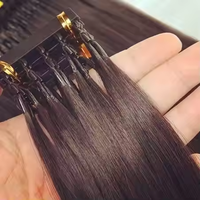 Extensions de cheveux 6D en plumes 100% cheveux humains vierges, micro-liens, cuticules alignées, double tirage, qualité salon
