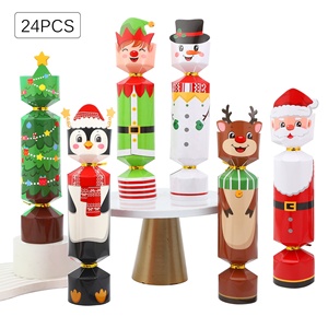 Kit <span class=keywords><strong>de</strong></span> 24 craquelins <span class=keywords><strong>de</strong></span> Noël pour les fêtes, avec Père Noël et rennes, à <span class=keywords><strong>faire</strong></span> soi-même, pour les cadeaux <span class=keywords><strong>de</strong></span> table <span class=keywords><strong>de</strong></span> fête - Product Image 1