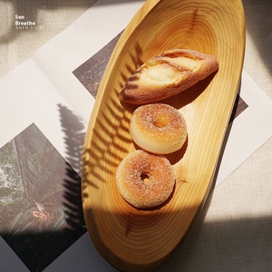 Plato grande creativo de madera de <span class=keywords><strong>abeto</strong></span> para aperitivos, juego de vajilla japonesa desechable multiusos para fiesta para almacenamiento de platos de fruta para el hogar - Product Image 2