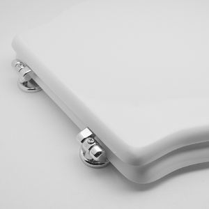 Asiento de inodoro moderno blanco alargado para Hidra Ellade Vase con función de cierre suave de liberación rápida y control remoto, de urea, para baño doméstico - Product Image 3