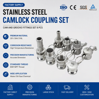 Kit de raccords Camlock en acier inoxydable 316 et kit de raccords à rainures BSP NPT ISO CE SGS