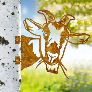 Signs Donkey Seal 12.5 cm High Barrier Weathering Steel Garden Edge Knife Edge <b>Outdoor</b> Garden Decoration Lawn Border Ornament - Product Image 1