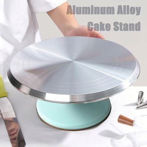Wholesale Aluminium Alloy Revolving <b>Cake</b> Stand 12/10 Inch Rotating <b>Cake</b> Turntable for <b>Cake</b> Cupcake <b>Decorating</b> <b>Supplies</b> - Product Image 2