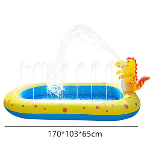 Addotron - Fuente Inflable de <span class=keywords><strong>Dinosaurio</strong></span> y Delfín con Aspersor, Tapete de Juego para <span class=keywords><strong>Piscina</strong></span> Infantil, Modelo KL Shark Pool - Product Image 5