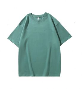 Camiseta de Manga Corta para Hombre, 280 g/m², Algodón Grueso, Cuello Redondo, Color Sólido, Diseño Simple y Holgado, para Impresión Personalizada - Product Image 3