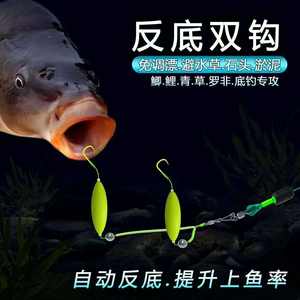 Kit de pêche à la carpe en lac avec double hameçon, style européen, flotteur à bascule, accessoire pour canne à main et canne à pêche en mer - Product Image 3