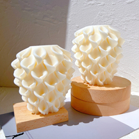 Moule en silicone pour bougie en forme de fleur de gloire du matin, sculpture en spirale, bougie pilier, forme unique, tourbillon, décoration minimaliste