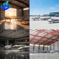 Hangar d'avion personnalisé pour Gulfstream Bombardier, structure en acier, résistant aux charges de neige