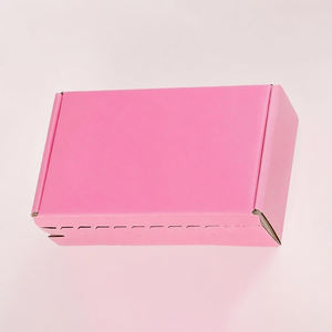 Изготовленная на заказ прочная застежка-молния Почтовая доставка розовые гофрированные коробки коробка для упаковки одежды - Product Image 4