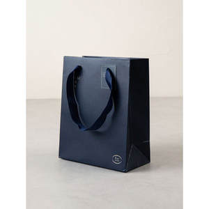 Lusso Navy S Calico sacchetto di stoccaggio riutilizzabile eco-friendly uso quotidiano con la stampa di lettere e punti per lo Shopping e regali - Product Image 1