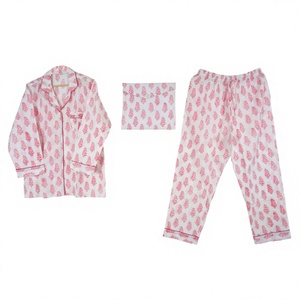 Women's 100%Cotton Printed <b>Pajama</b> Set Long Sleeve Classic Style Paisley Pattern Soft Full Length Sleepwear Spring Wear <b>Suit</b> - Product Image 1