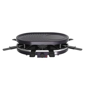 Barbecue électrique antiadhésif multifonctionnel 2 en 1, plaque à <span class=keywords><strong>raclette</strong></span> ronde pour 6 personnes avec poêle détachable à double couche - Product Image 5