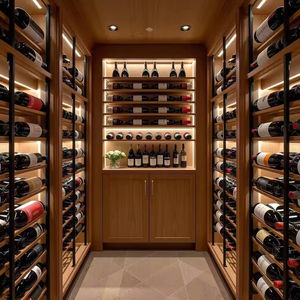 Vinoteca de Lujo Personalizada con Iluminación LED, Estantes para Botellas de Gran Capacidad y Exhibición de Vidrio Templado - Product Image 3