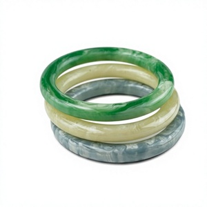 Ensemble de bracelets en résine céramique bleu et blanc de qualité supérieure 2026 – Bijoux de mode unisexe élégants et uniques pour femme, parfaits pour les fêtes - Product Image 4